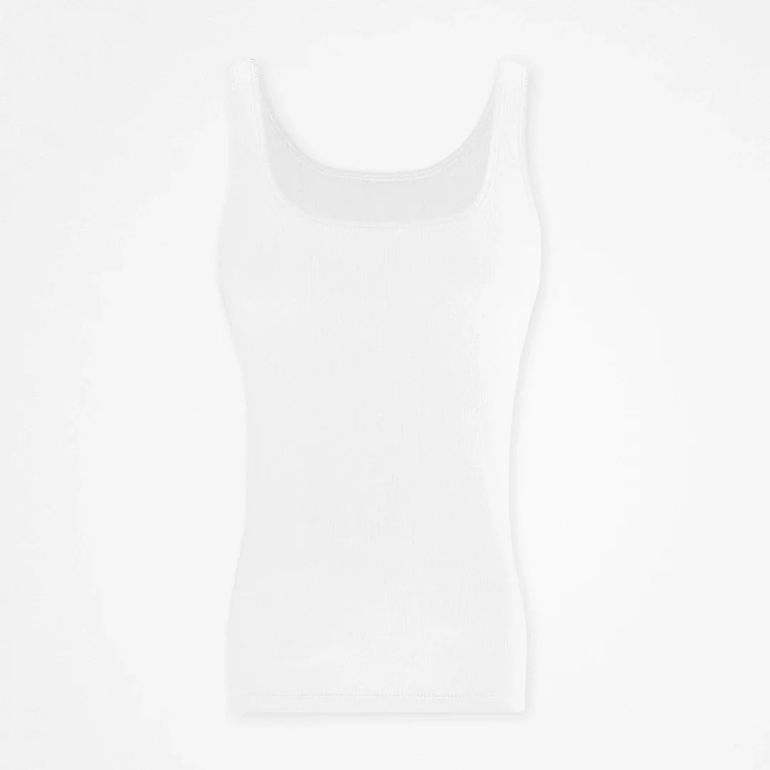 Ripp Tank Top Damen | Weiß - Image 7