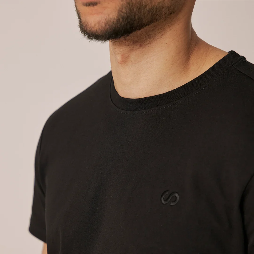 Basic T-Shirt Herren | Schwarz - Image 4