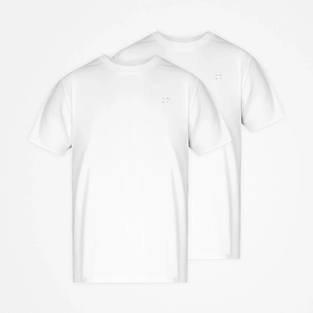 Basic T-Shirt Herren | Weiß - Image 9