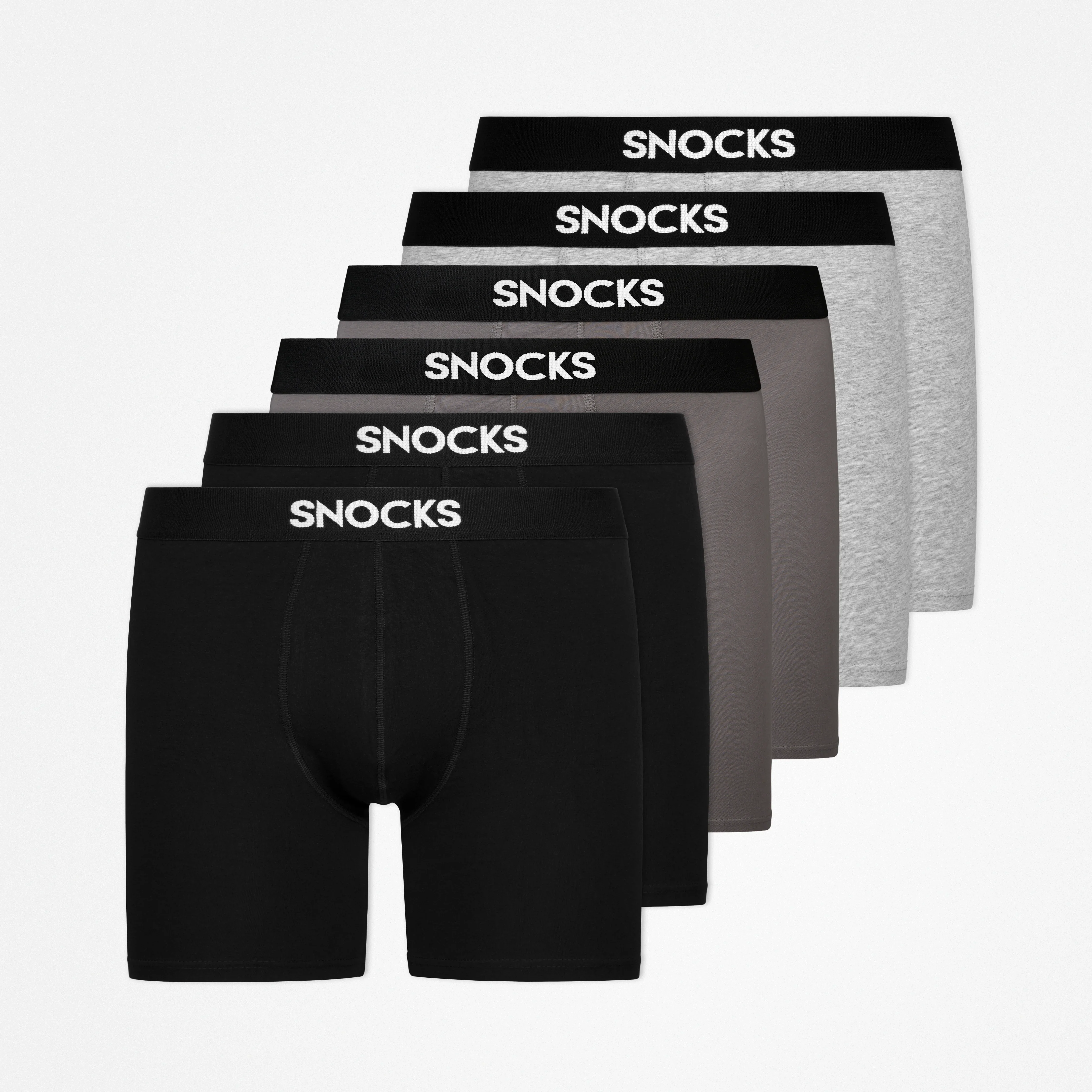 Lange Boxershorts | Mix (Schwarz/Grau/Hellgrau) - Image 11