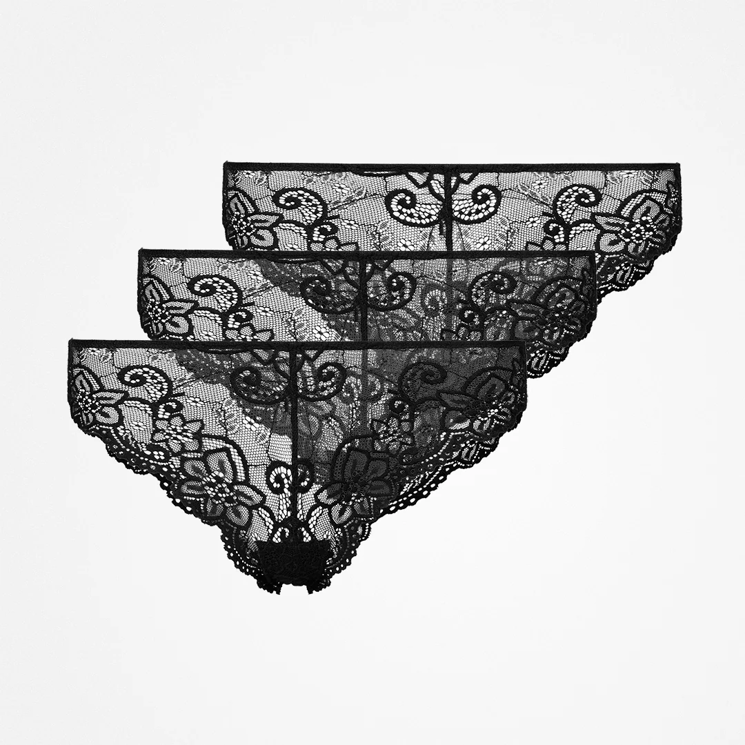 Brazilian Slips aus Spitze | Schwarz - Image 10