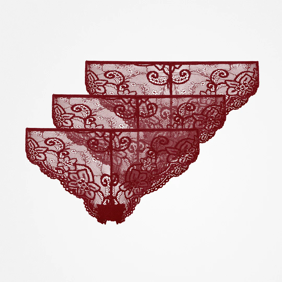Brazilian Slips aus Spitze | Dunkelrot - Image 10