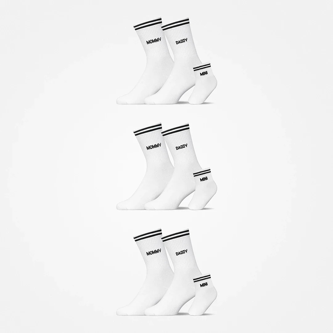 Familiensocken „Mommy, Daddy, Mini“ | Weiß - Image 10