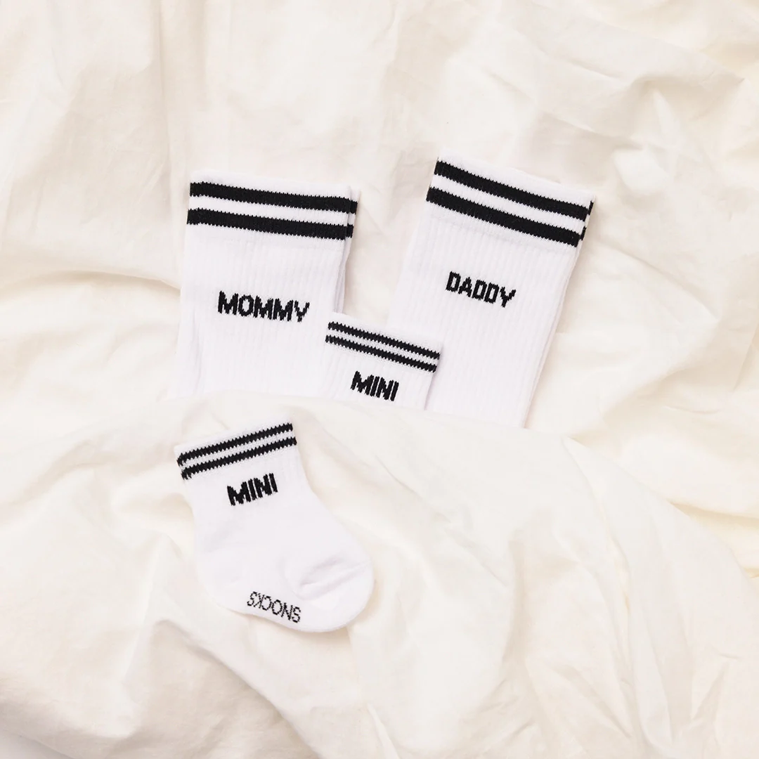 Familiensocken „Mommy, Daddy, Mini“ | Weiß - Image 4