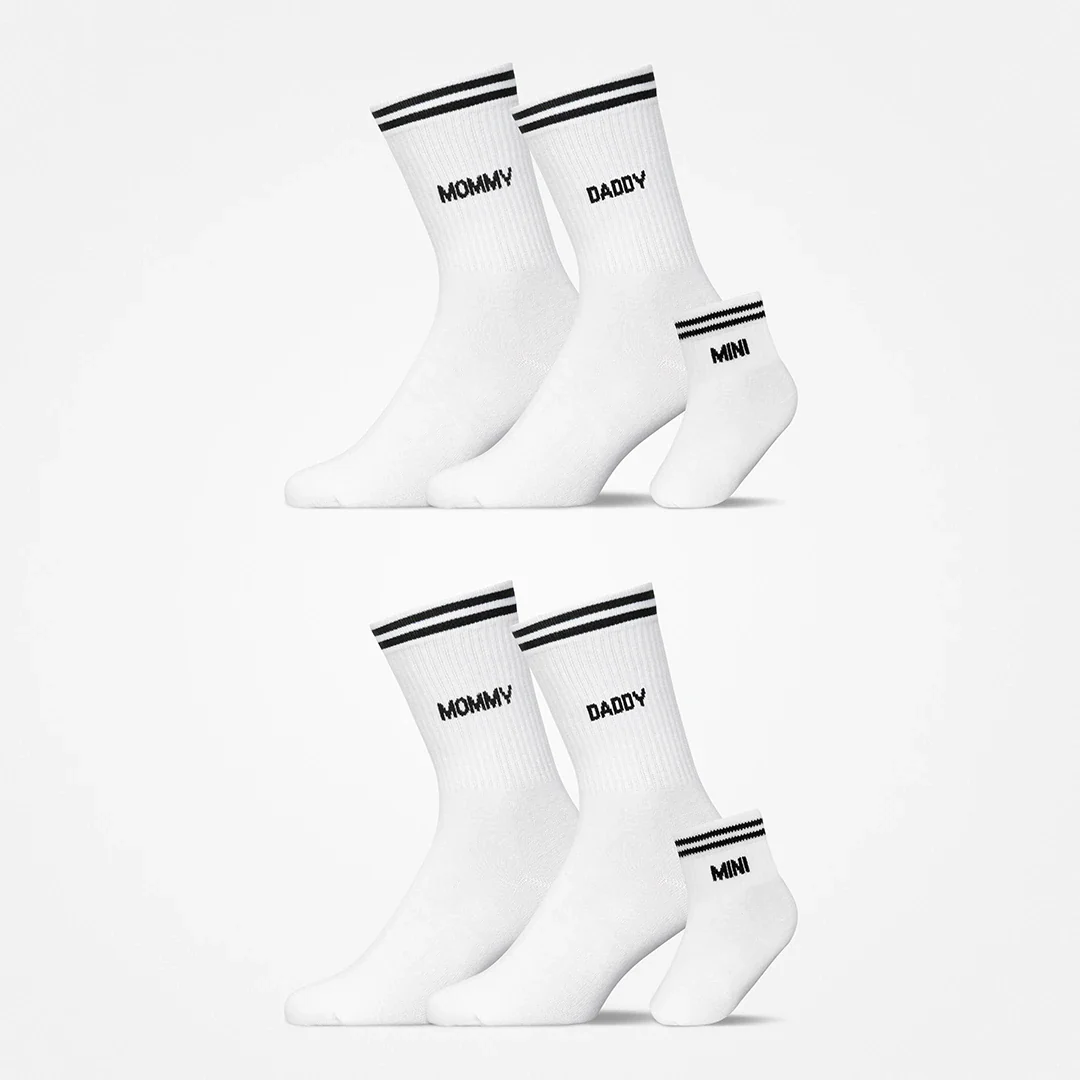 Familiensocken „Mommy, Daddy, Mini“ | Weiß - Image 9