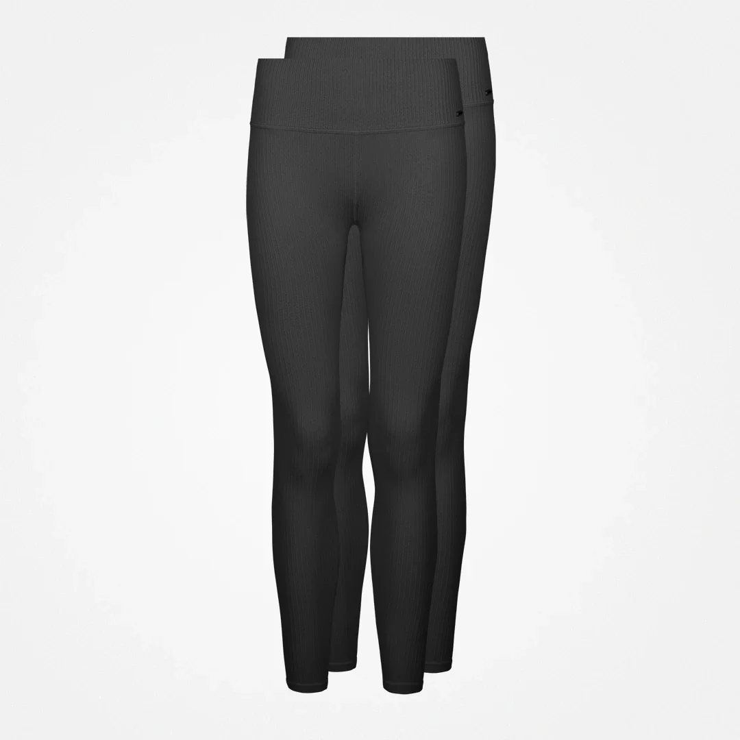 Gerippte Leggings | Schwarz - Image 12