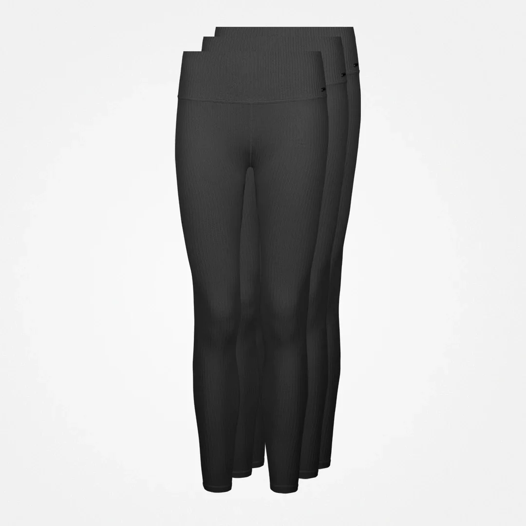 Gerippte Leggings | Schwarz - Image 13