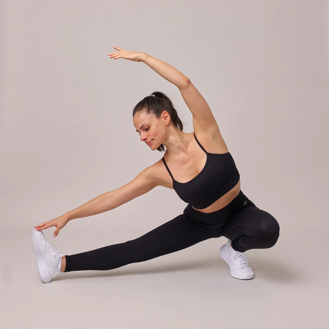 Gerippter Sport-BH | Schwarz - Image 2