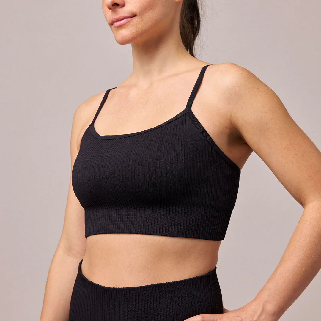 Gerippter Sport-BH | Schwarz - Image 5