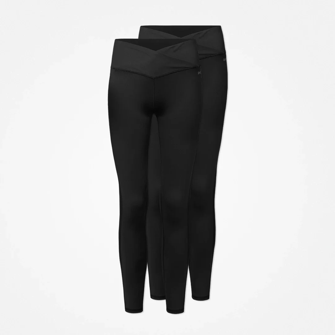 High Waist Leggings V Cross | Schwarz - Image 12