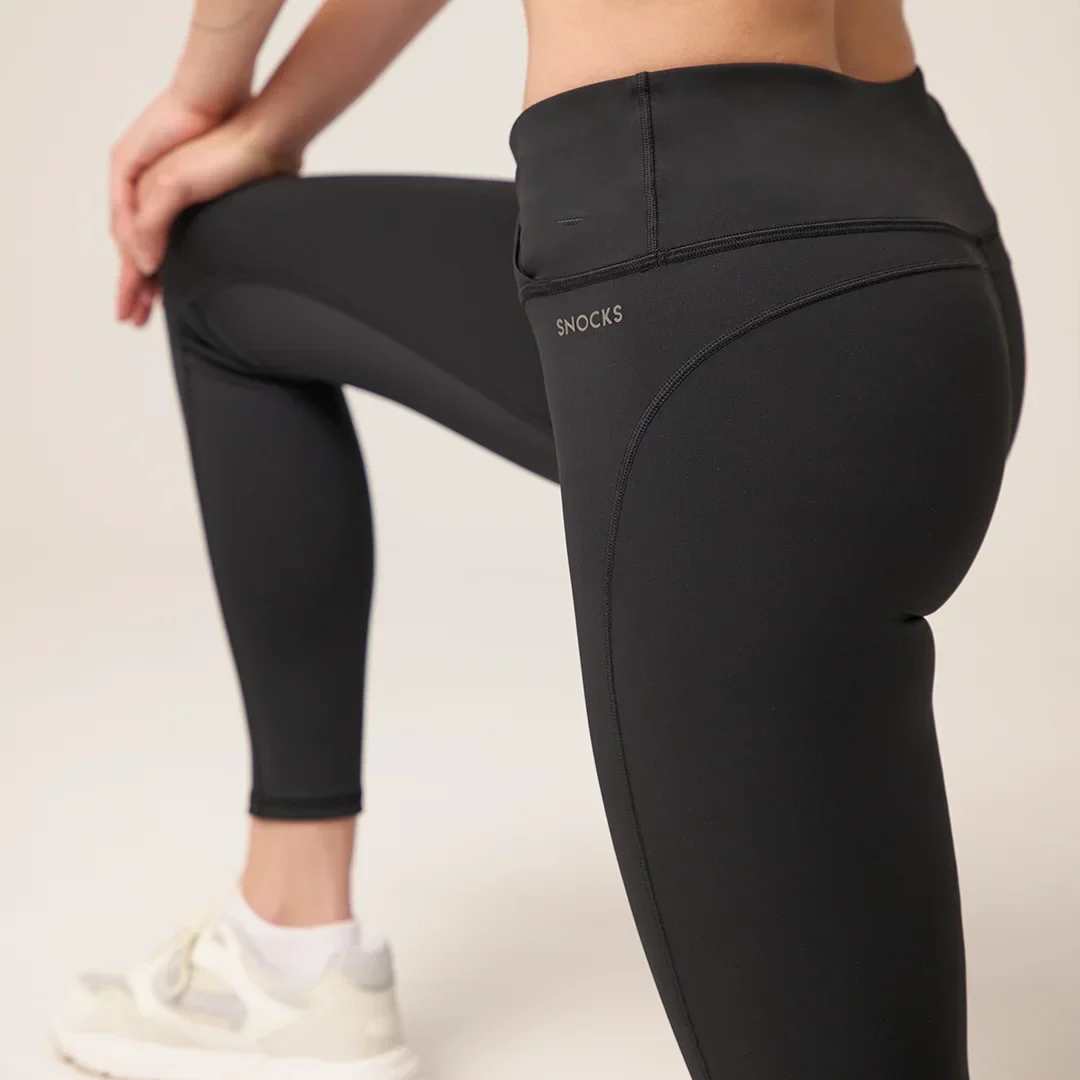 High Waist Leggings V Cross | Schwarz - Image 4