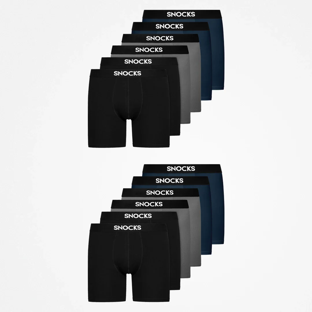 Lange Boxershorts | Mix (Schwarz/Grau/Dunkelblau) - Image 11