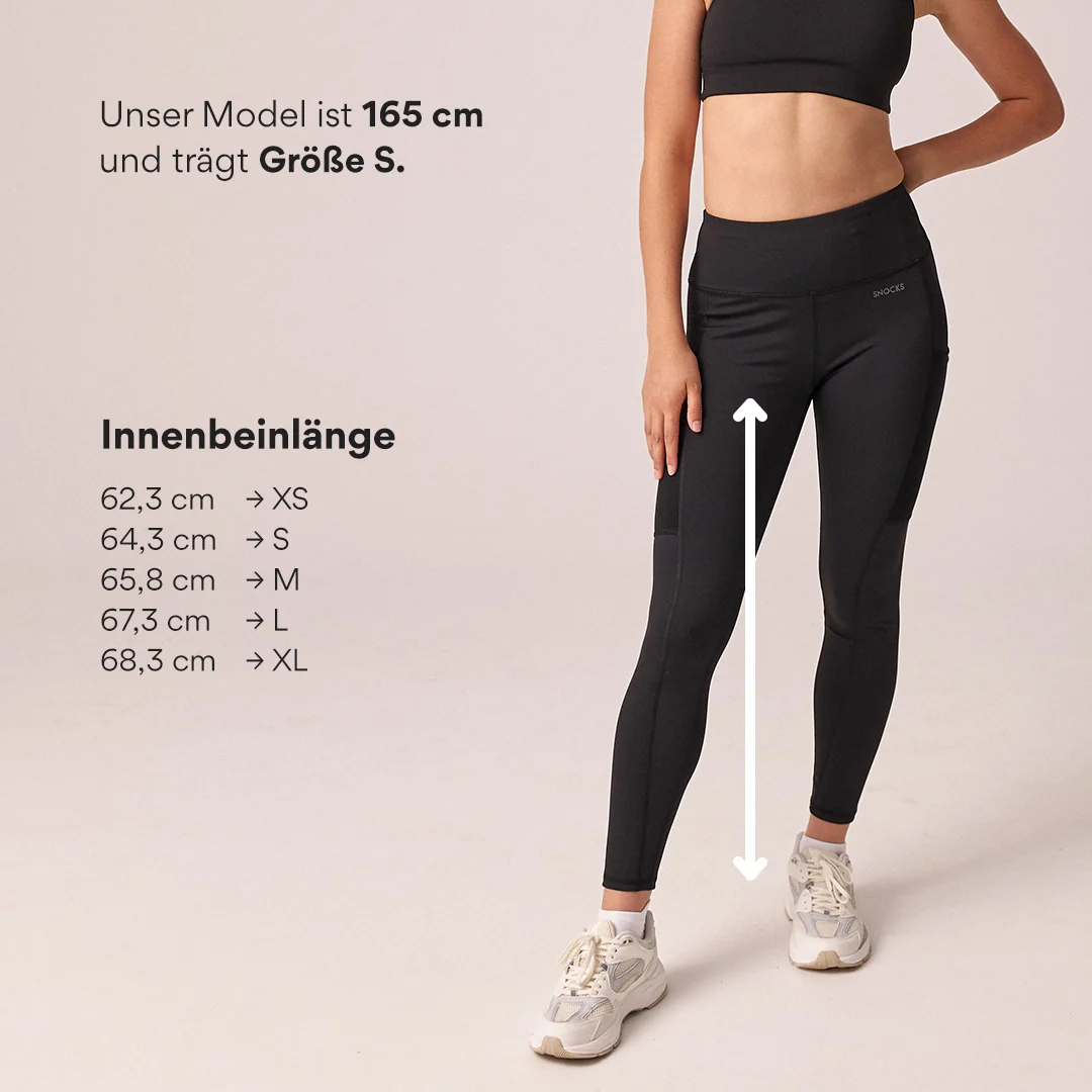 Leggings mit Tasche | Schwarz - Image 11