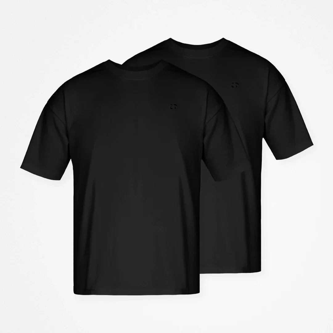 Oversized T-Shirt Herren | Schwarz - Image 10
