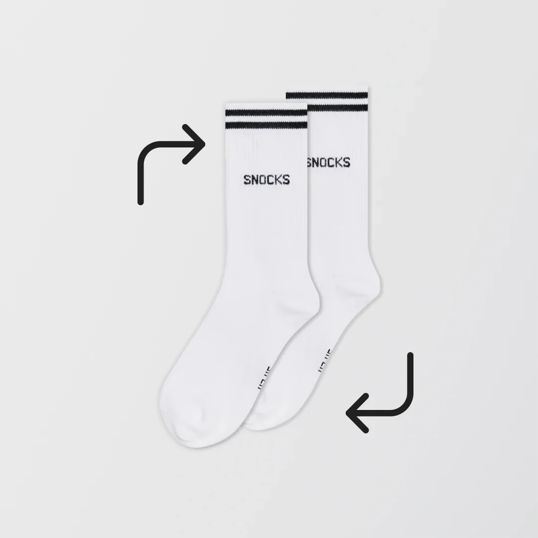 Hohe Sportsocken mit Streifen | Schwarz - Image 5