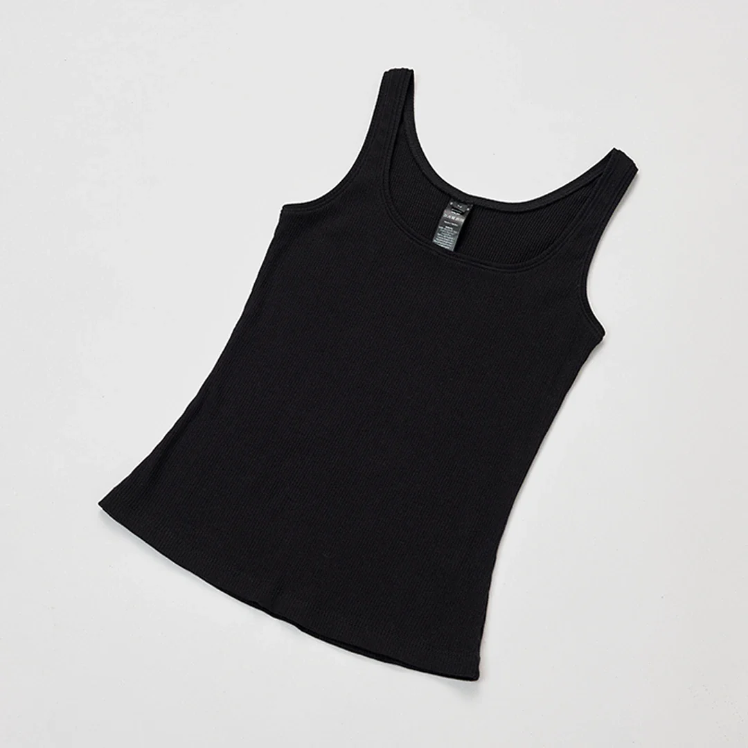 Ripp Tank Top Damen | Schwarz - Image 5
