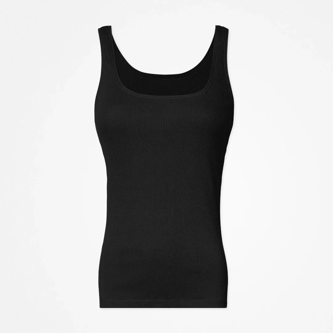 Ripp Tank Top Damen | Schwarz - Image 7