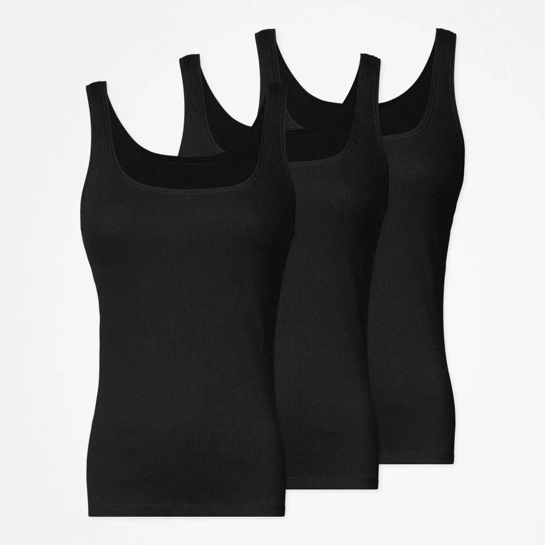 Ripp Tank Top Damen | Schwarz - Image 9