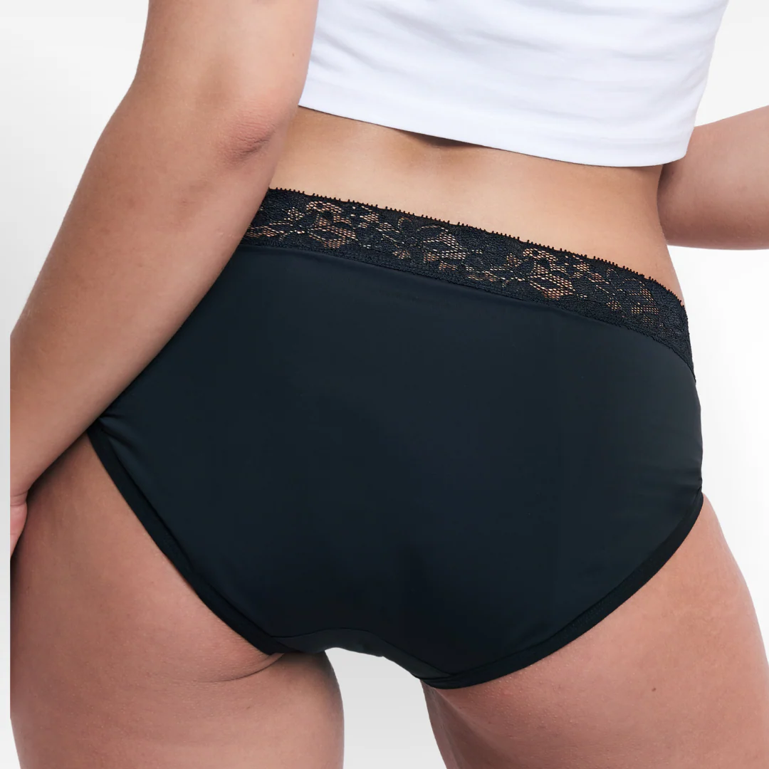 SNOCKS x femtis Period Panty -   ALWA Slip Period Super | Schwarz - Image 3