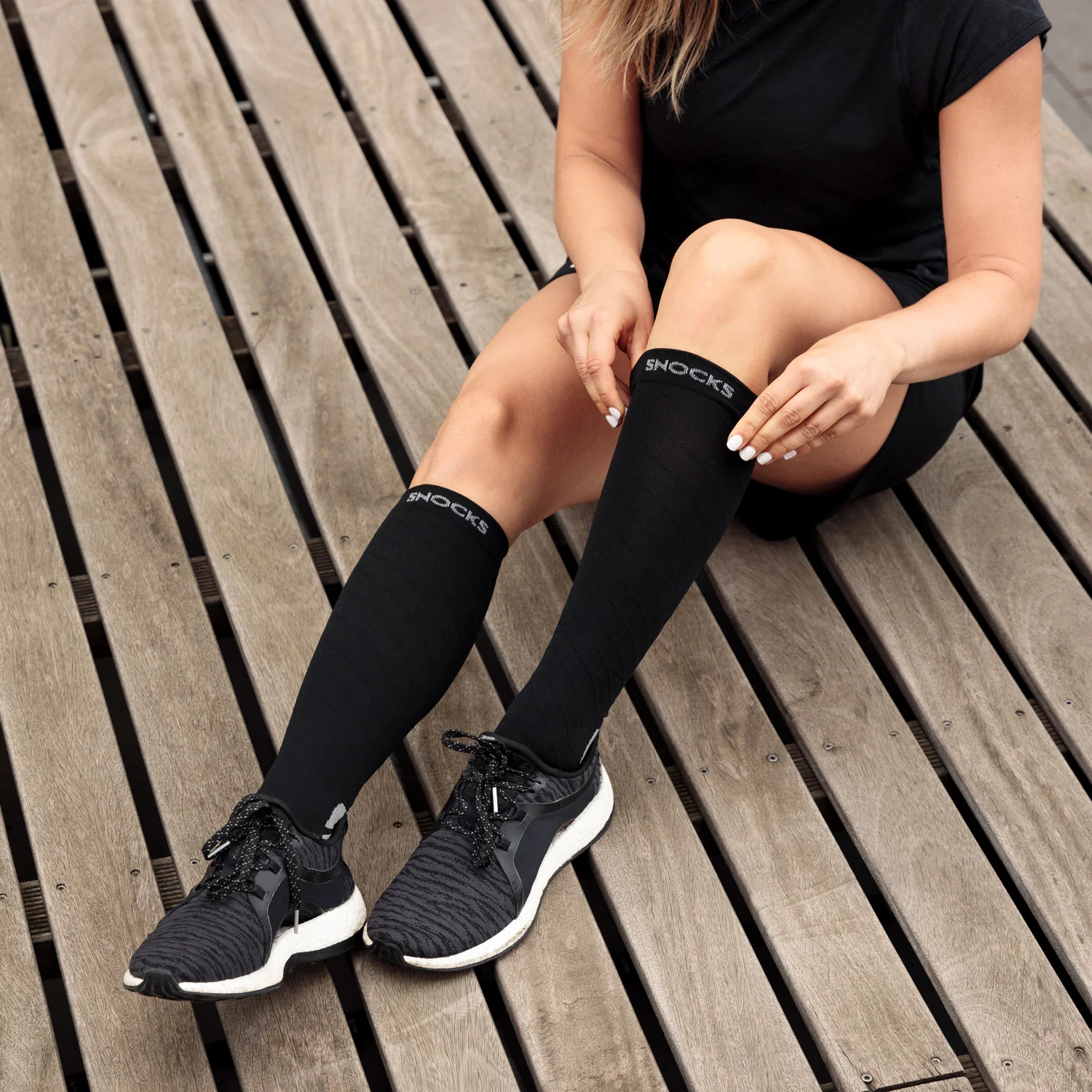 Sport Kompressionssocken | Schwarz - Image 6
