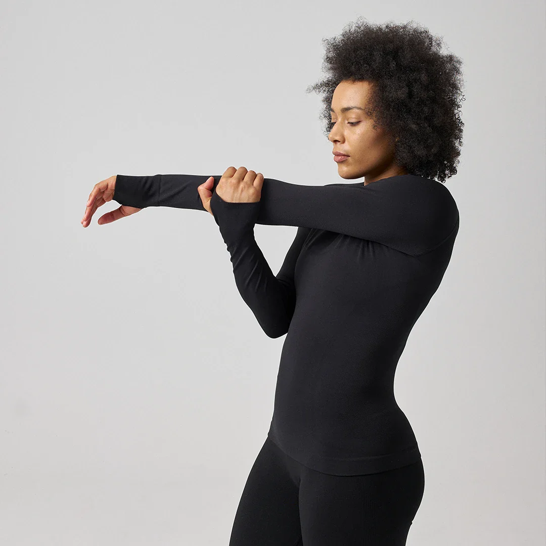 Sportshirt langarm Damen | Pastellgrün - Image 5