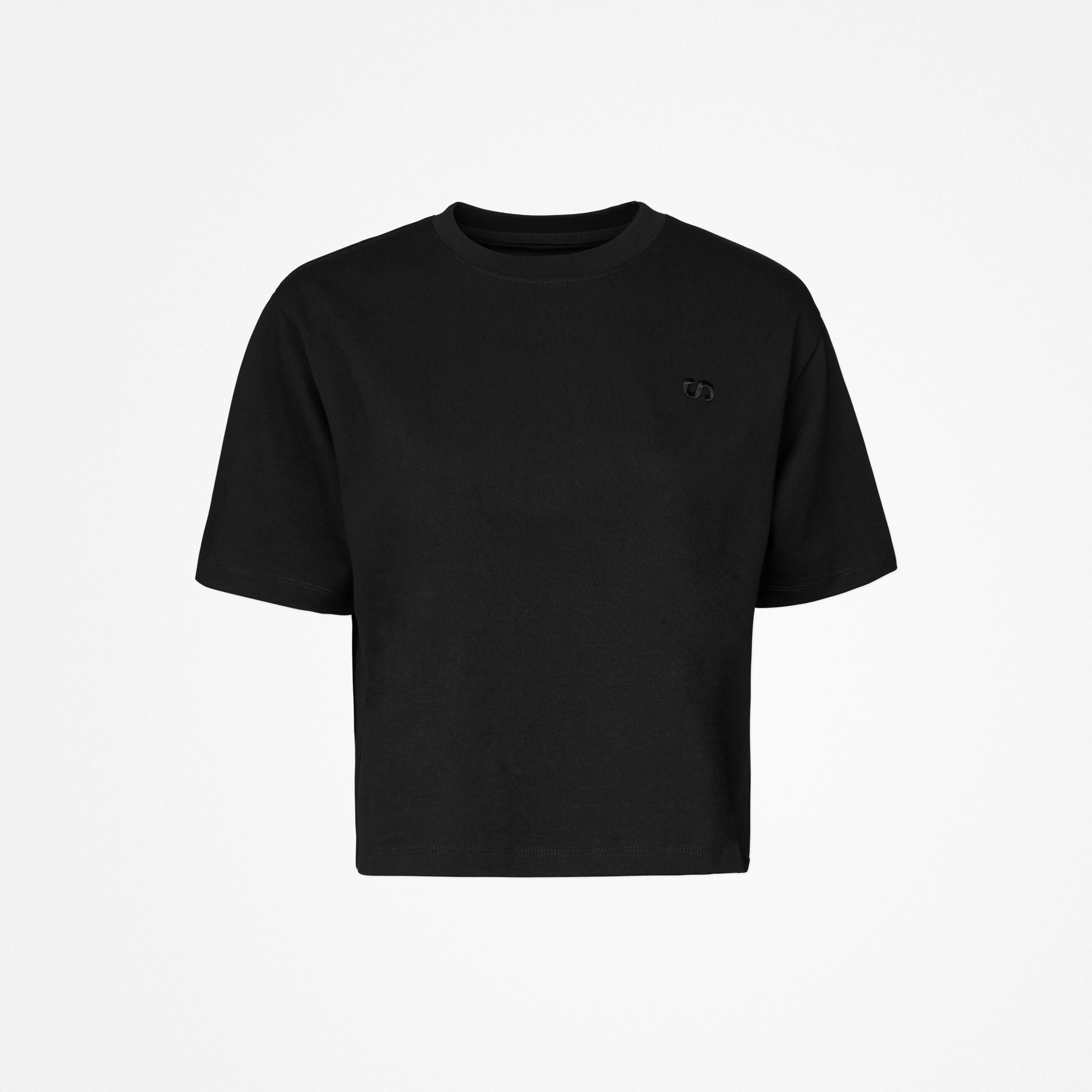 T-Shirt Cropped Damen | Schwarz - Image 9