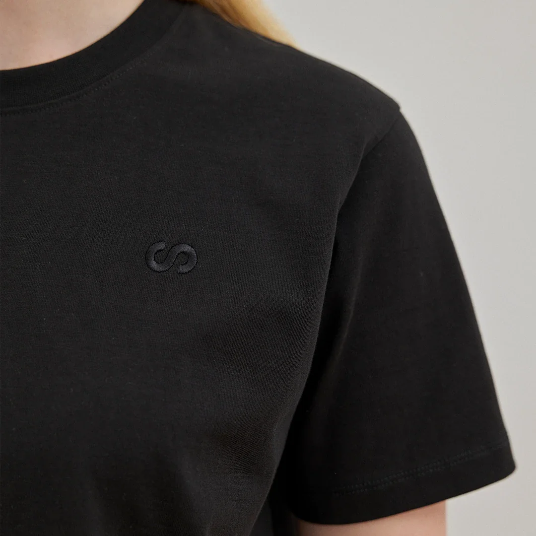 T-Shirt Cropped Damen | Schwarz - Image 4