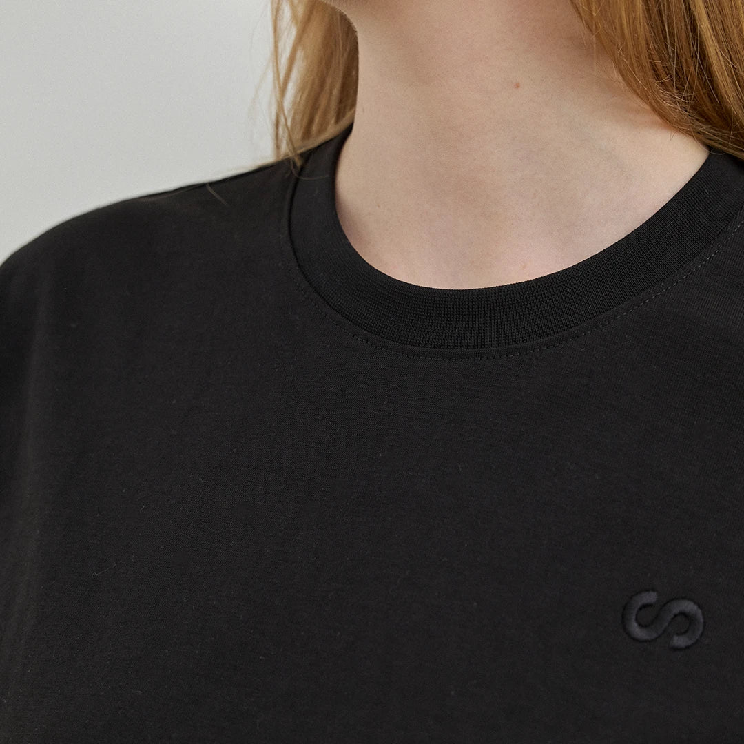 T-Shirt Cropped Damen | Schwarz - Image 5