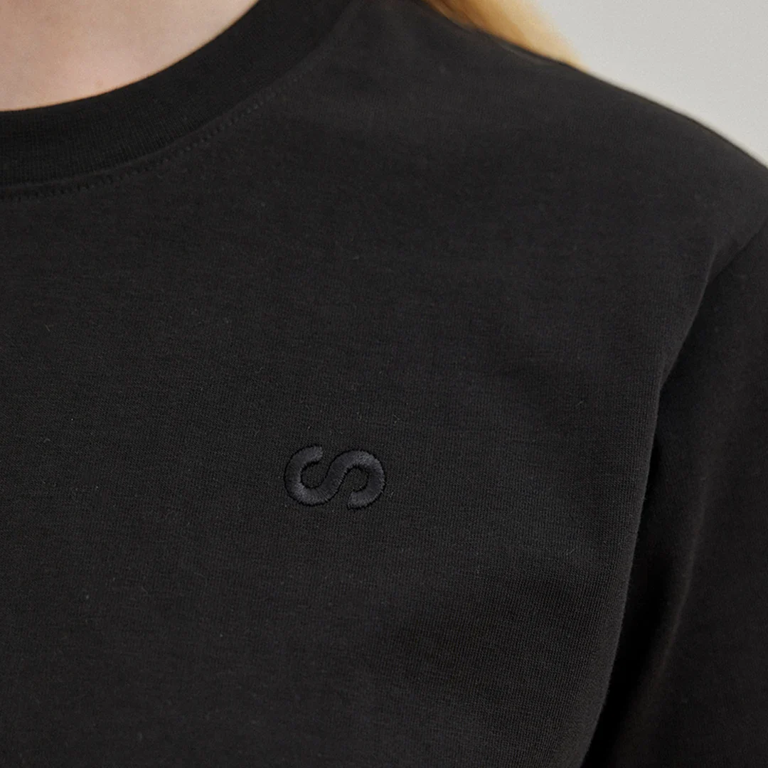 T-Shirt Cropped Damen | Schwarz - Image 6
