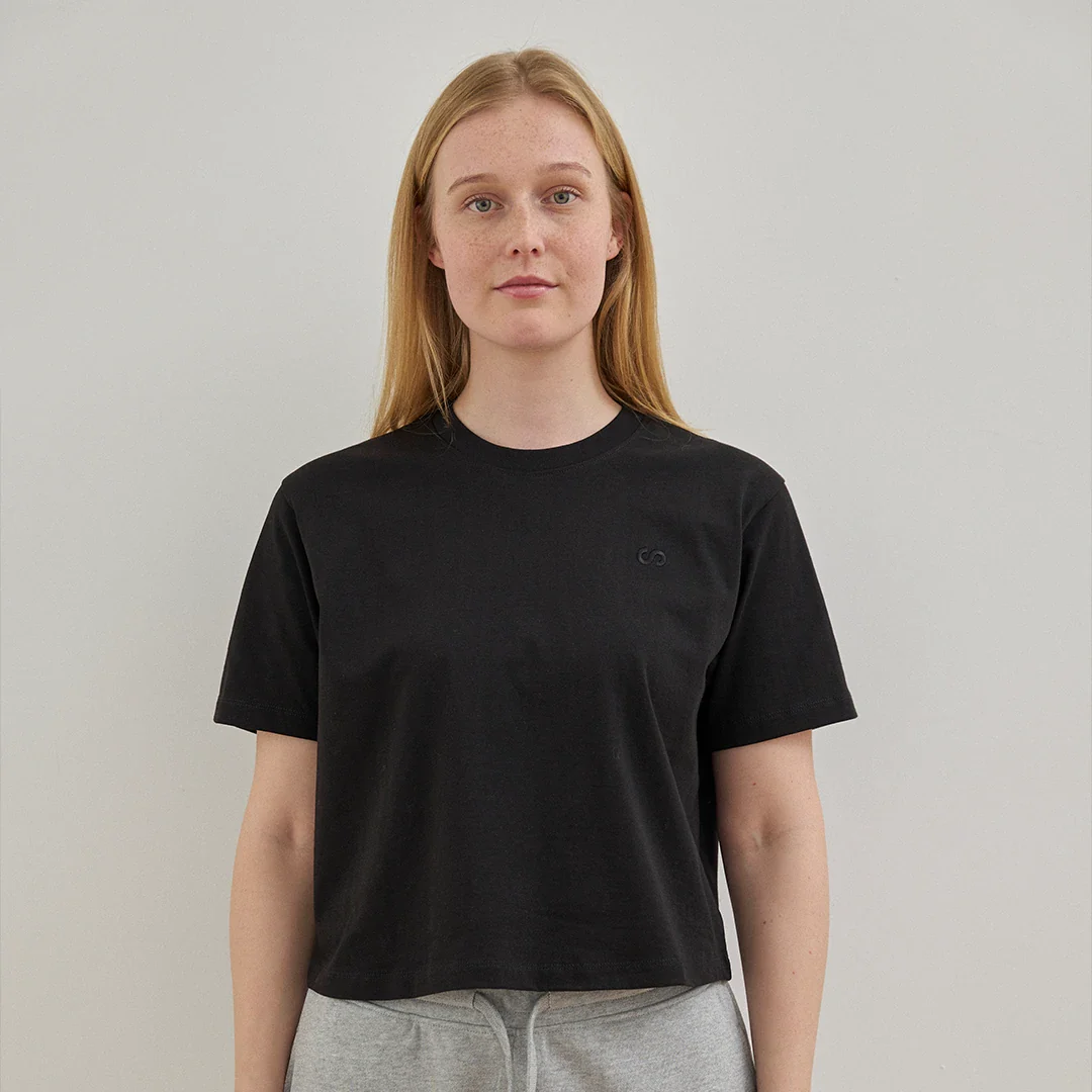 T-Shirt Cropped Damen | Schwarz - Image 7