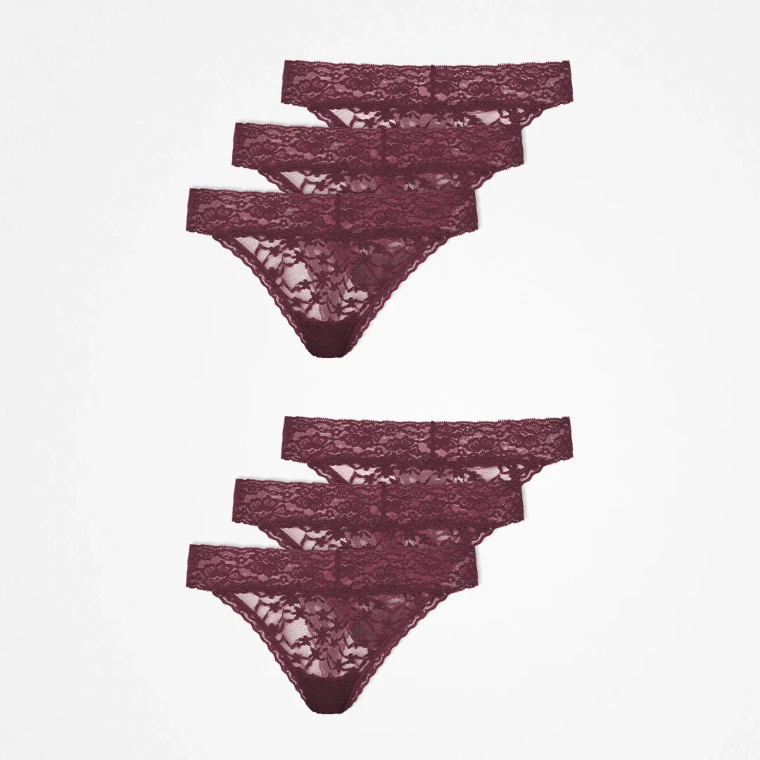 Tangas aus Spitze | Weinrot - Image 12