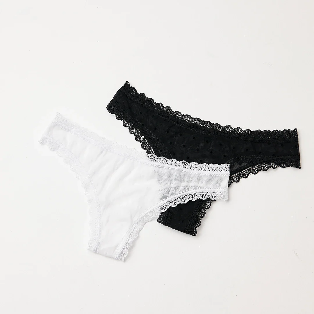 Tangas mit Spitze love | Schwarz - Image 5