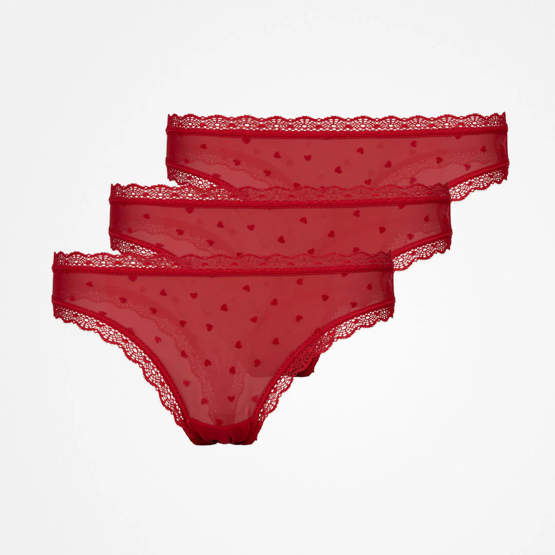 Tangas mit Spitze love | Kirschrot - Image 9