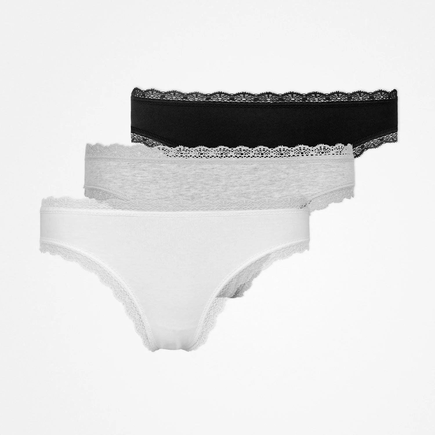 Tangas mit Spitze | Mix (Weiß/Hellgrau/Schwarz) - Image 11