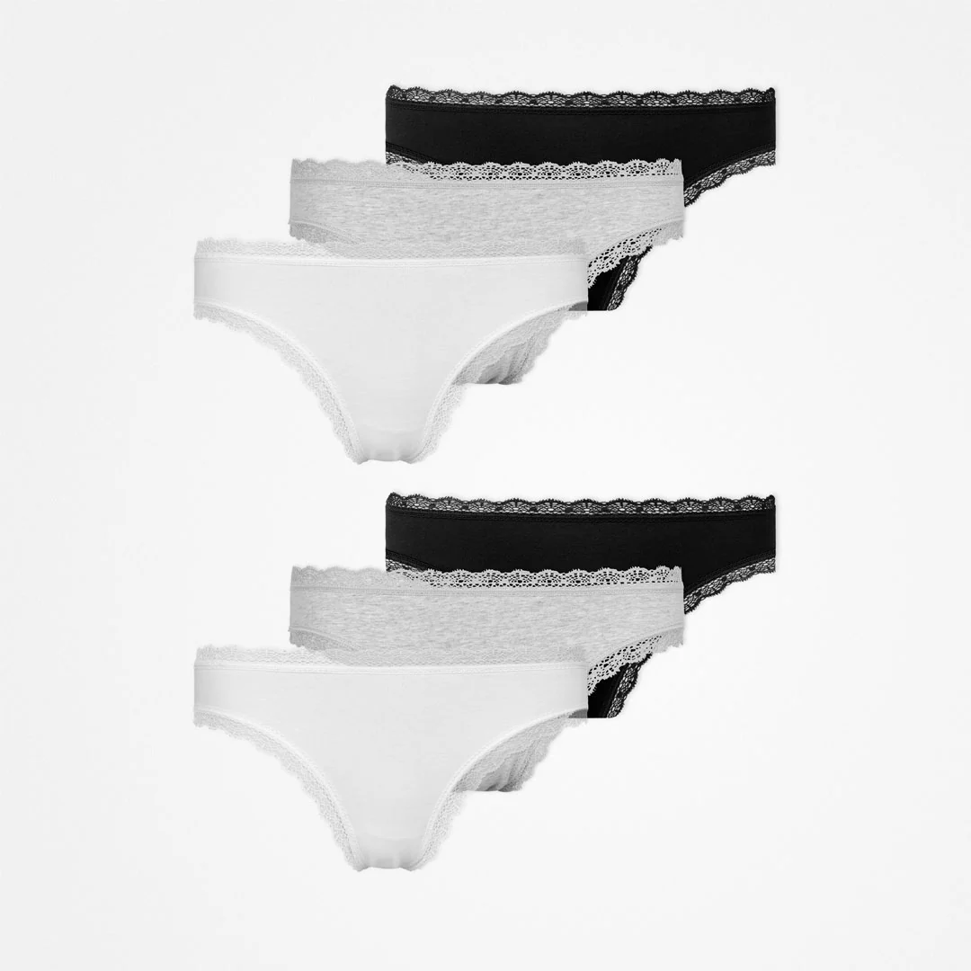 Tangas mit Spitze | Mix (Weiß/Hellgrau/Schwarz) - Image 12
