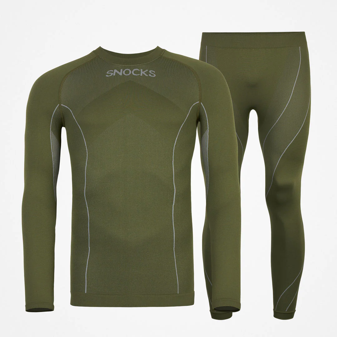 Thermounterwäsche Herren mit Daumenloch | Olive - Image 9